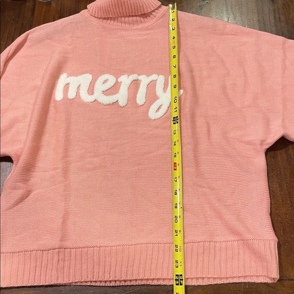 Merry Turtleneck Holiday Christmas Sweater - Picture 11 of 11